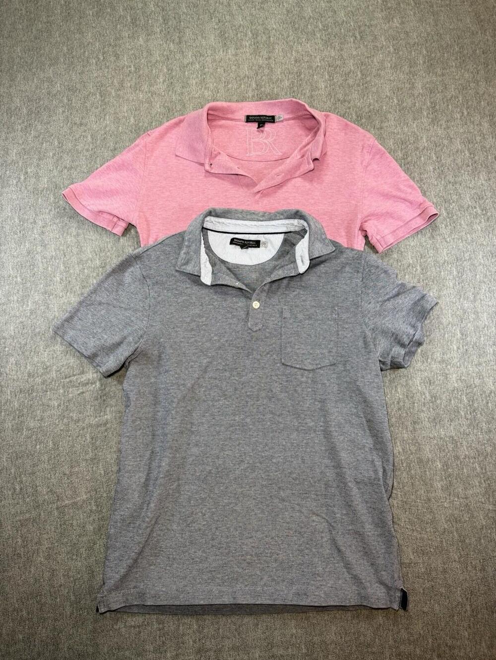 Banana Republic Women’s Collared T-Shirts/Lot Of 2/Grey & Pink/Collared/XS & S